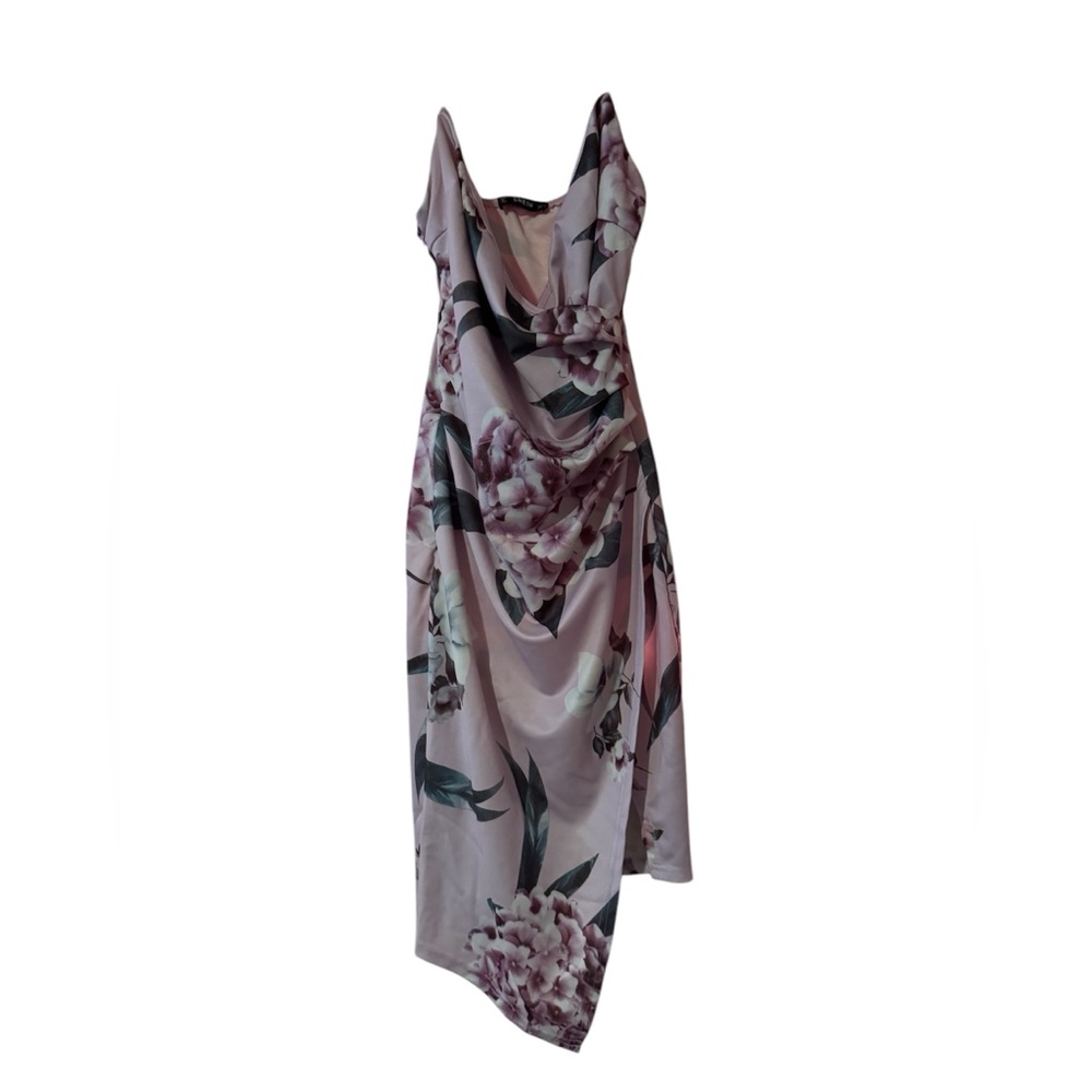 Shein dress purple floral print